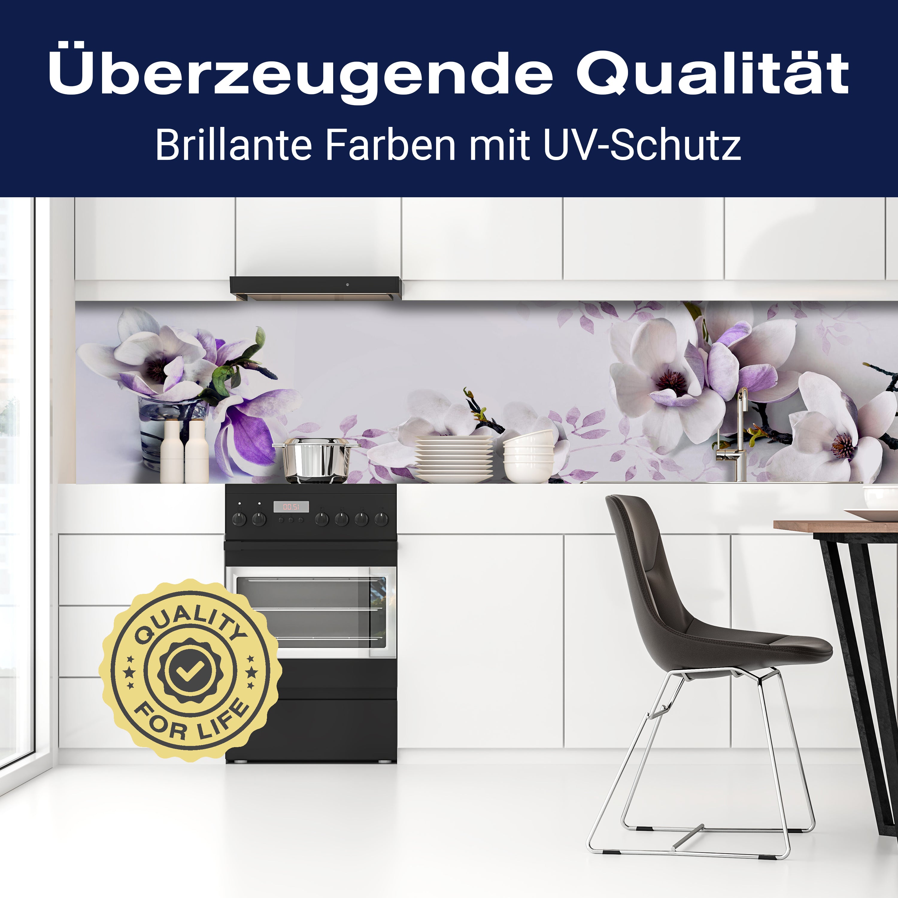 Küchenrückwand Blumen Violett Glas M1069 entdecken - Bild 2 Küchenrückwand Blumen Violett Glas M1069 entdecken - Bild 2