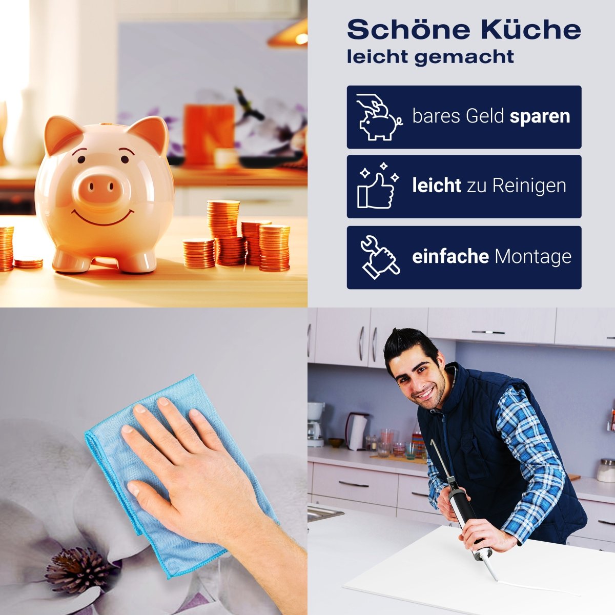 Küchenrückwand Blumen Violett Glas M1069 entdecken - Bild 7 Küchenrückwand Blumen Violett Glas M1069 entdecken - Bild 7