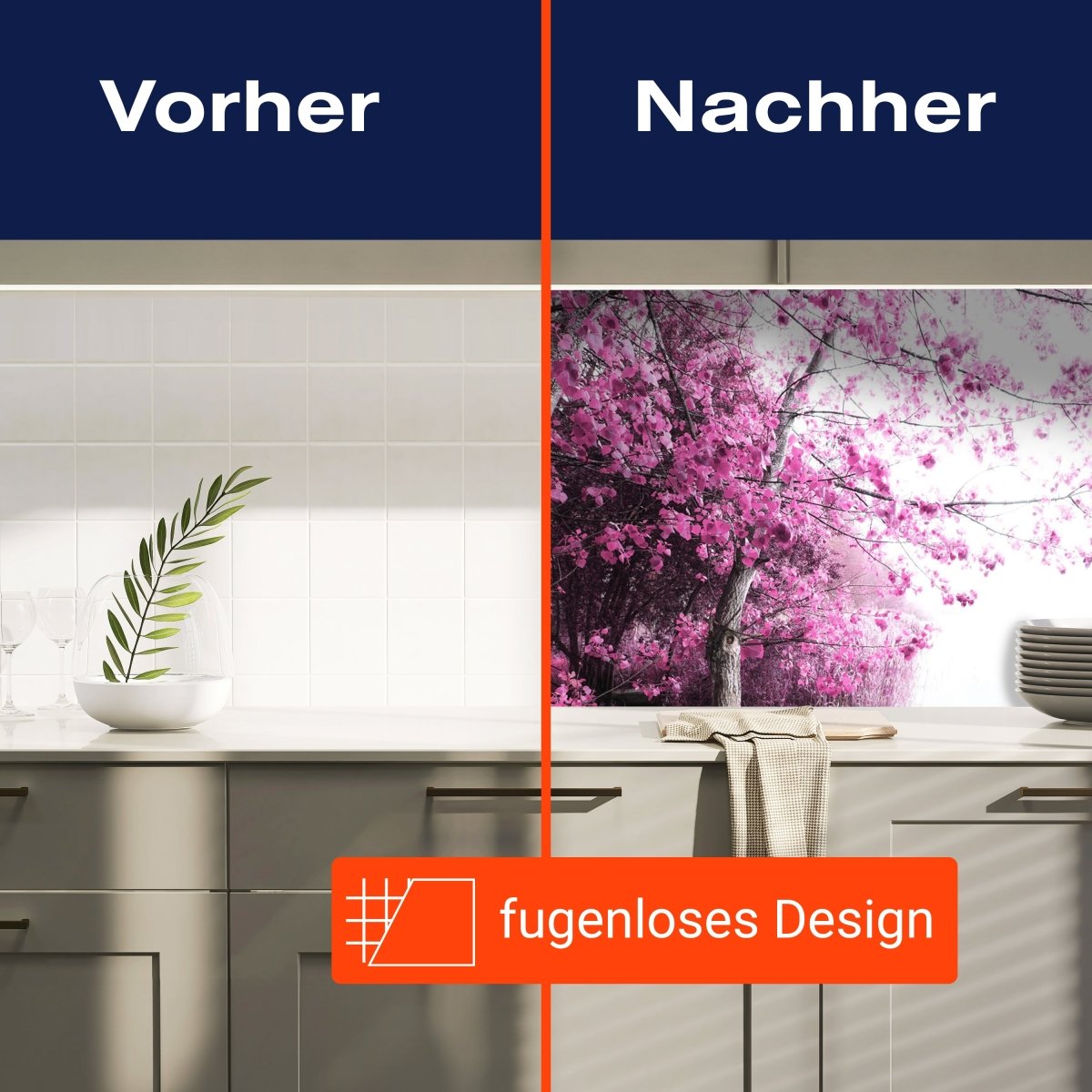 Küchenrückwand Wald rosa Blättern Boote See Ufer M1073 entdecken - Bild 9 Küchenrückwand Wald rosa Blättern Boote See Ufer M1073 entdecken - Bild 9