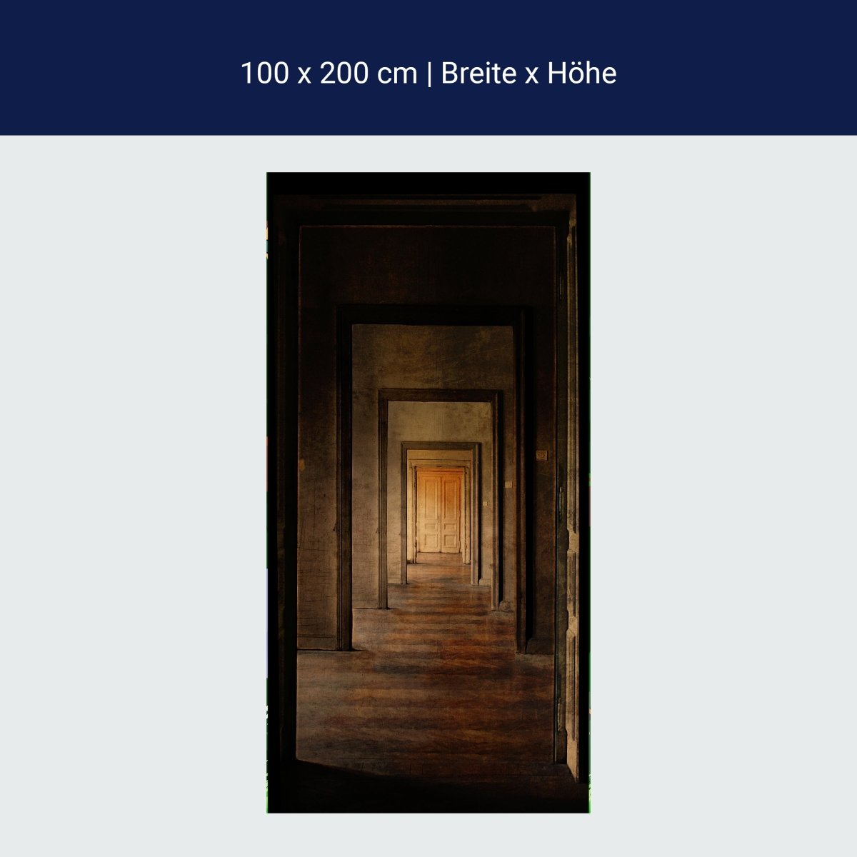 Türtapete Türen Flur, Holz, Tür, Rustikal, Parkett M1073