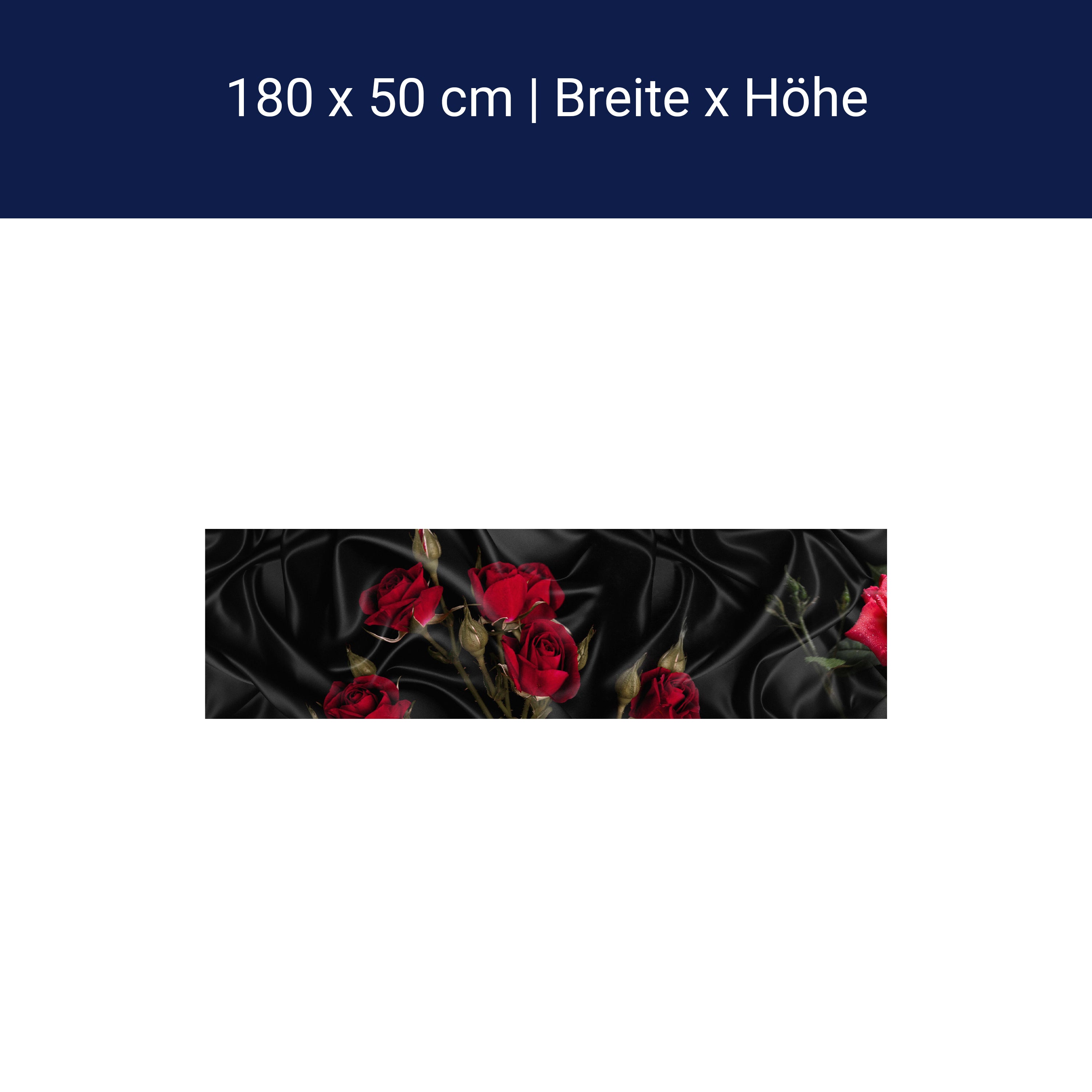 Küchenrückwand Rosen Rot Schwarz Tuch Seide M1078 Küchenrückwand Rosen Rot Schwarz Tuch Seide M1078