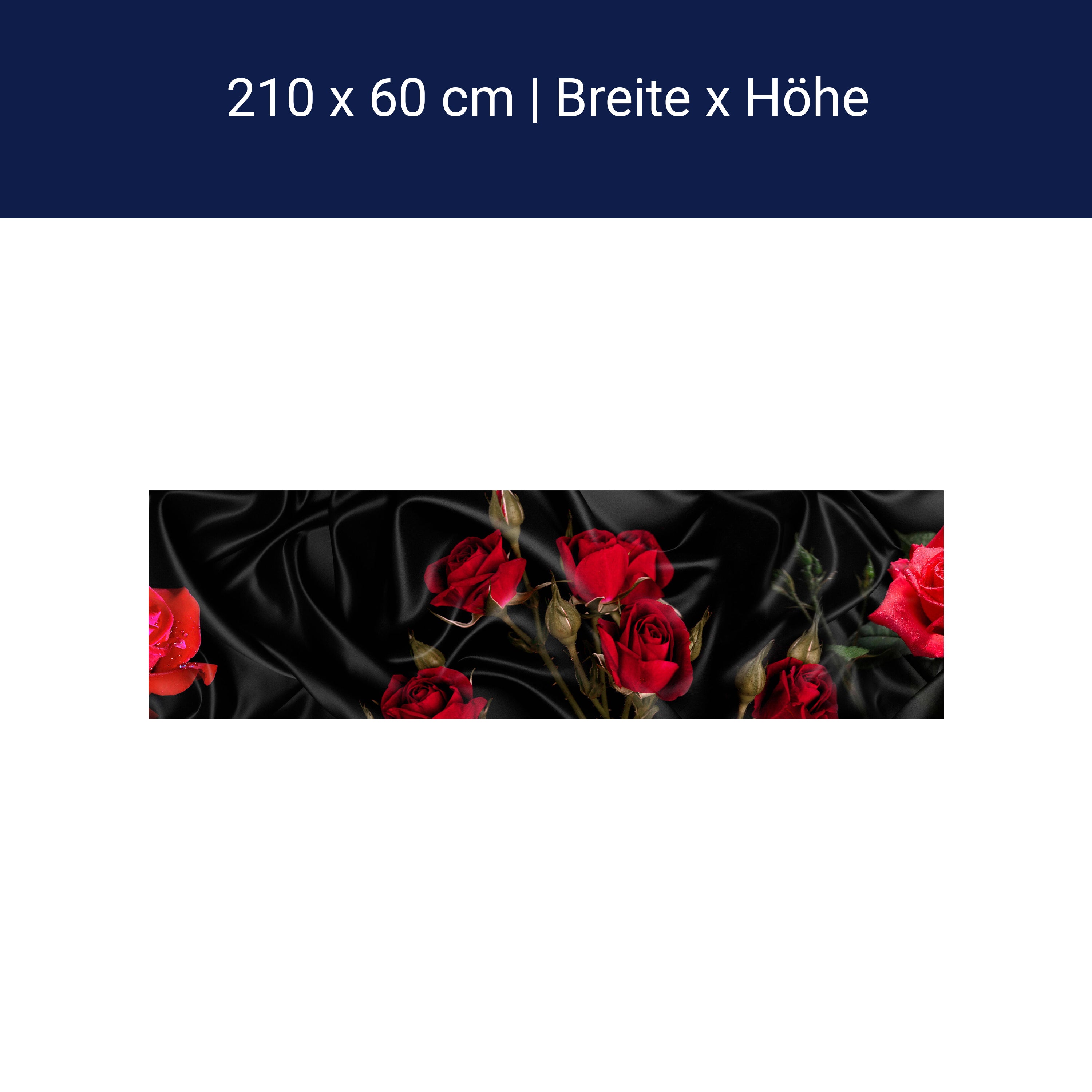 Küchenrückwand Rosen Rot Schwarz Tuch Seide M1078 Küchenrückwand Rosen Rot Schwarz Tuch Seide M1078