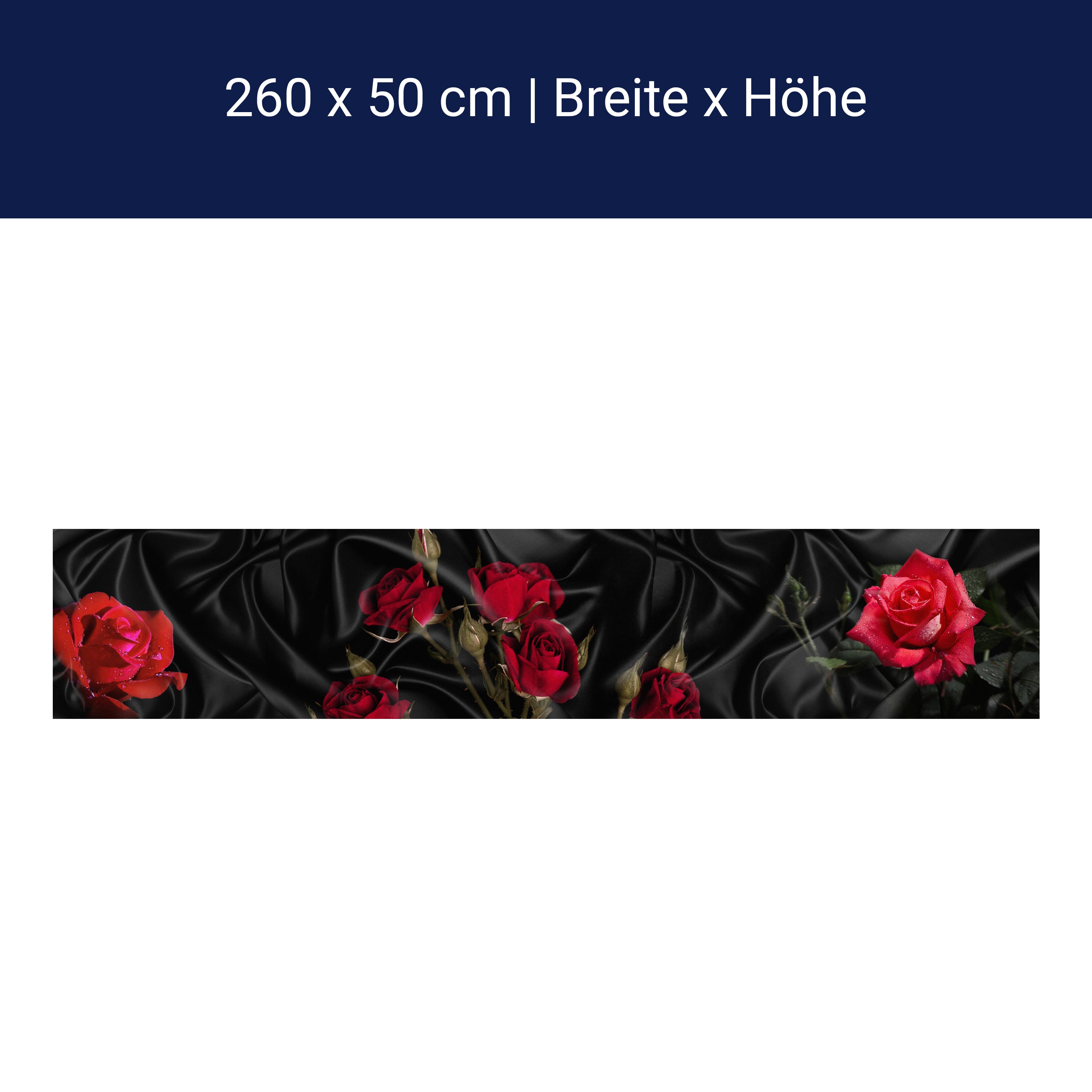Küchenrückwand Rosen Rot Schwarz Tuch Seide M1078 Küchenrückwand Rosen Rot Schwarz Tuch Seide M1078