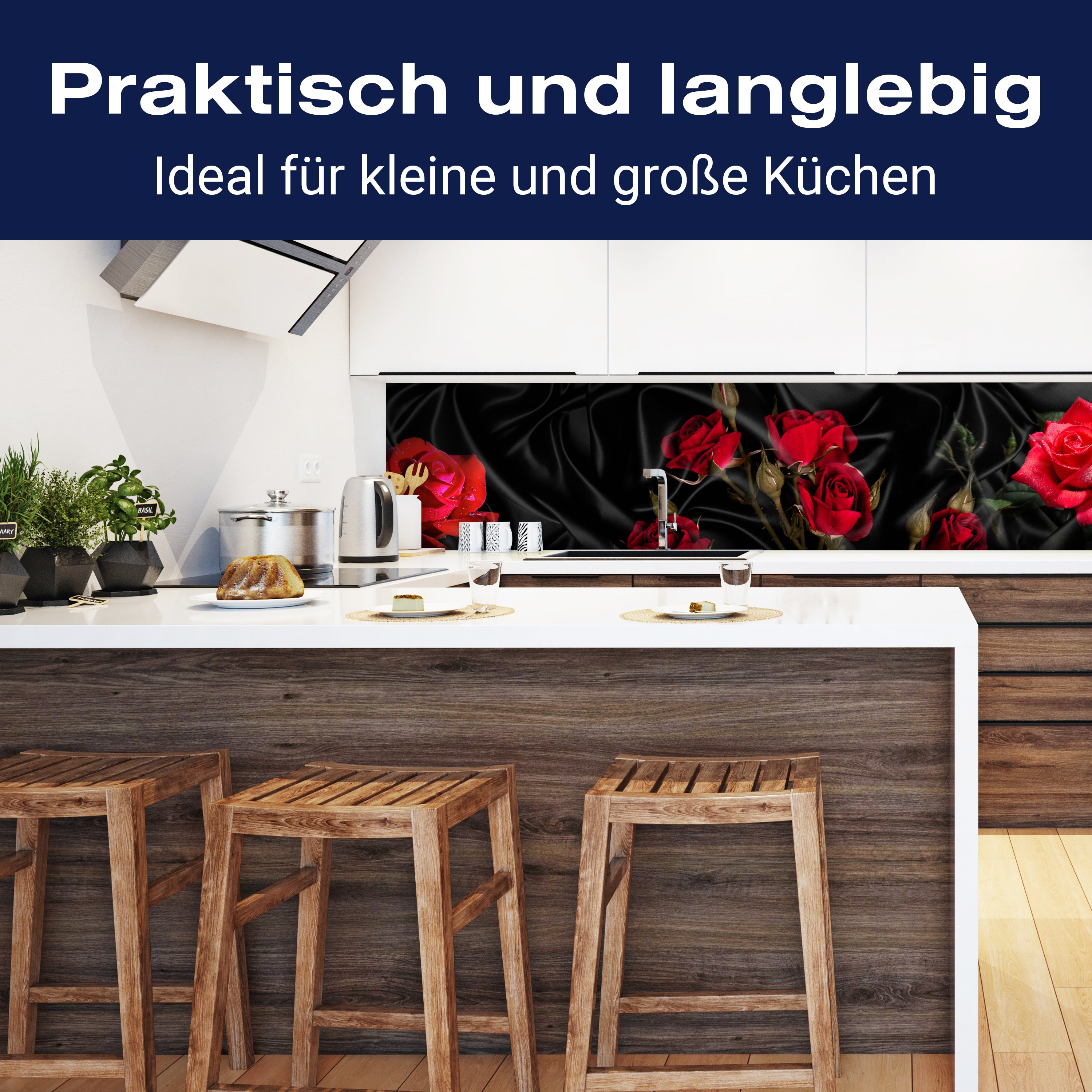 Küchenrückwand Rosen Rot Schwarz Tuch Seide M1078 entdecken - Bild 3 Küchenrückwand Rosen Rot Schwarz Tuch Seide M1078 entdecken - Bild 3