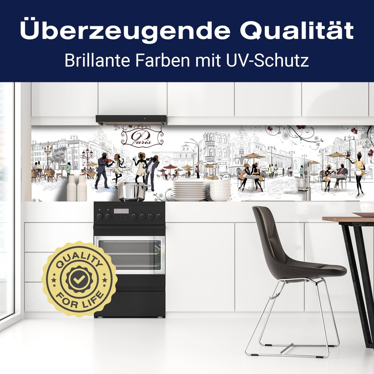 Küchenrückwand Paris Stadt Ranken Leben Popart M1086 entdecken - Bild 2 Küchenrückwand Paris Stadt Ranken Leben Popart M1086 entdecken - Bild 2