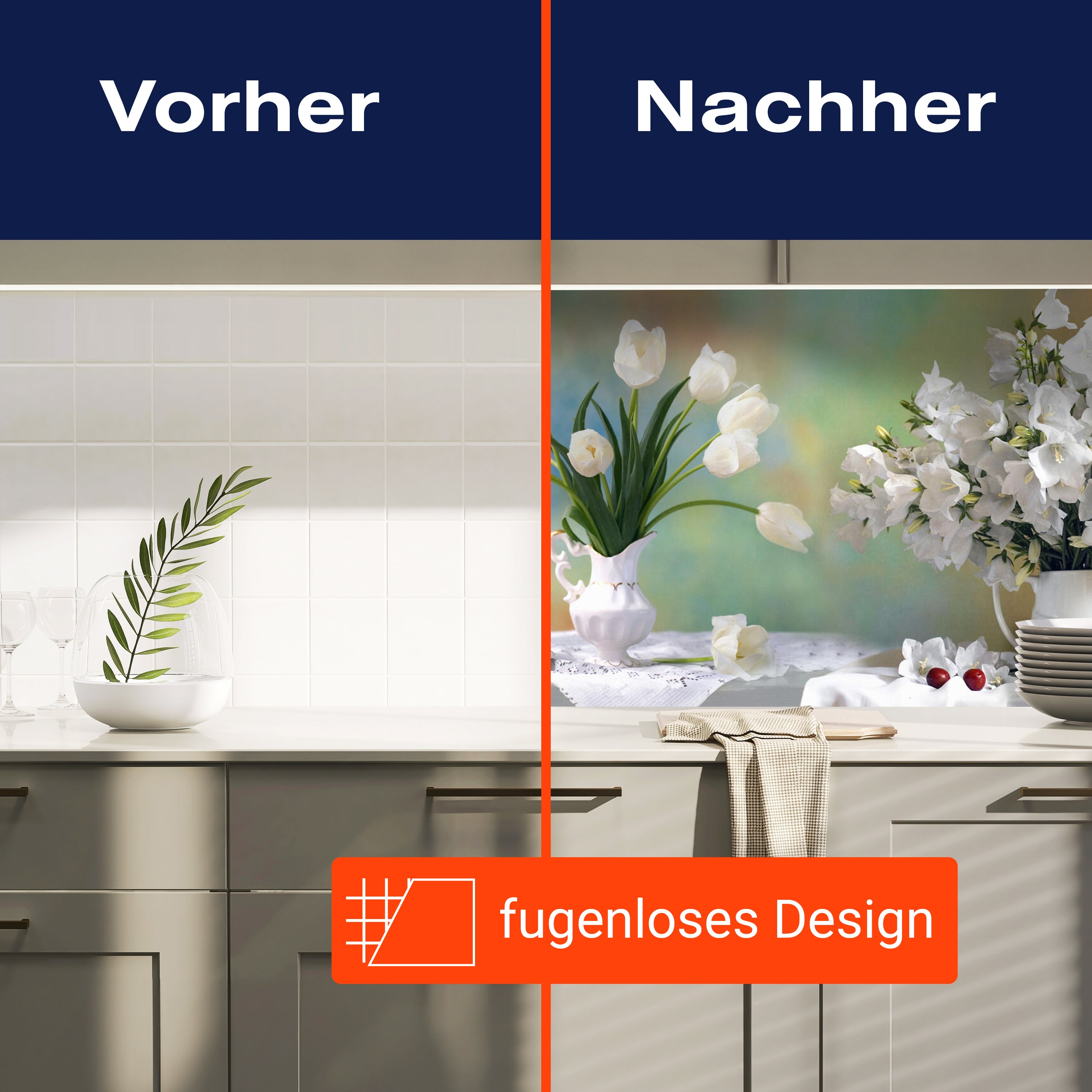 Küchenrückwand Tulpen Gänseblümchen Weiß Kirschen M1088 entdecken - Bild 9 Küchenrückwand Tulpen Gänseblümchen Weiß Kirschen M1088 entdecken - Bild 9