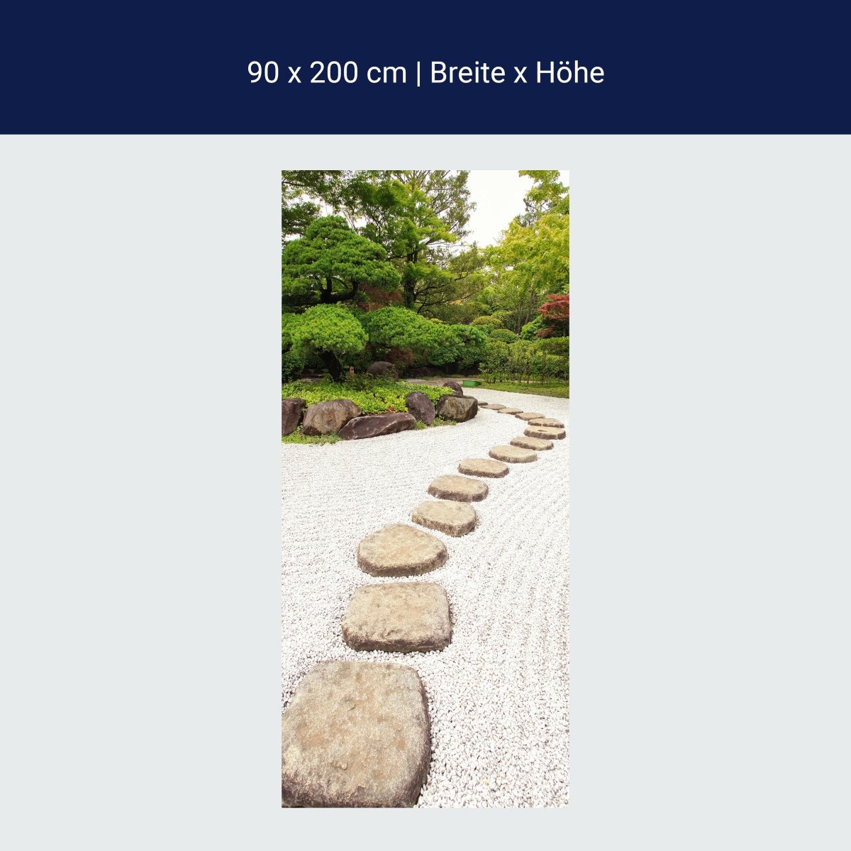 Türtapete Steine in einem Park, Kies, Garten M1095