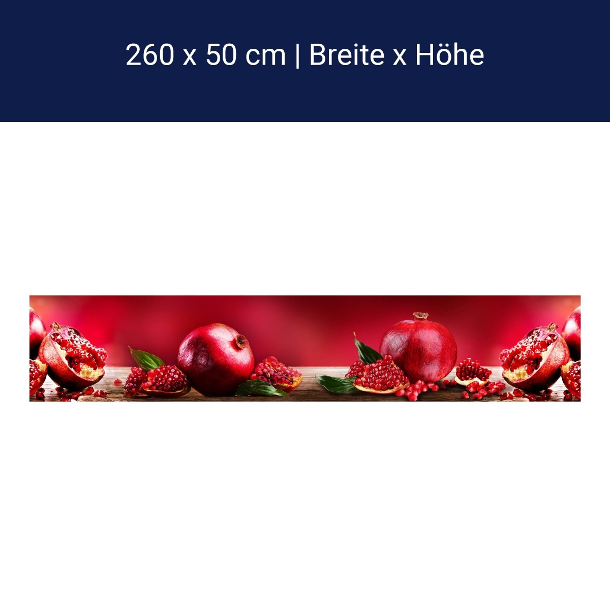 Küchenrückwand Granatapfel Rot Obst M1097