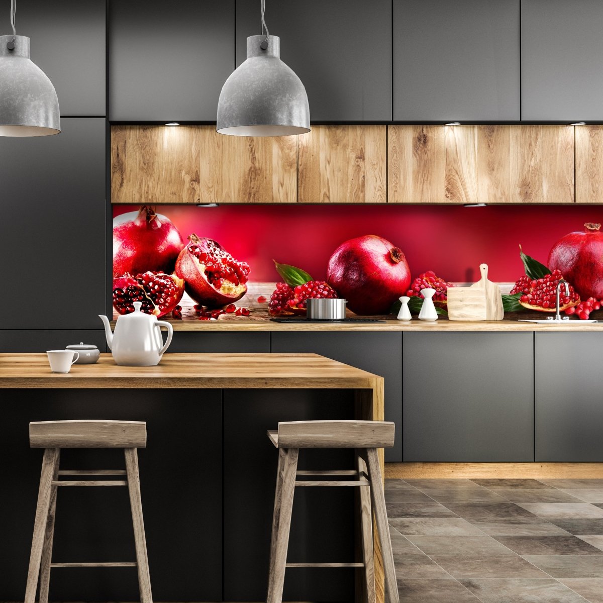 Küchenrückwand Granatapfel Rot Obst M1097 entdecken - Bild 1