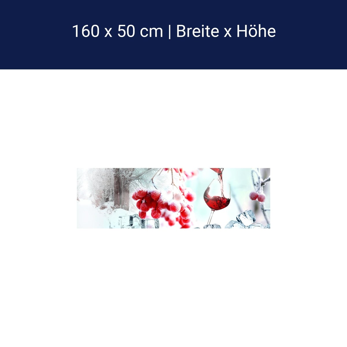 Küchenrückwand Johannisbeere Wein Eis Schnee Frost Rot M1101