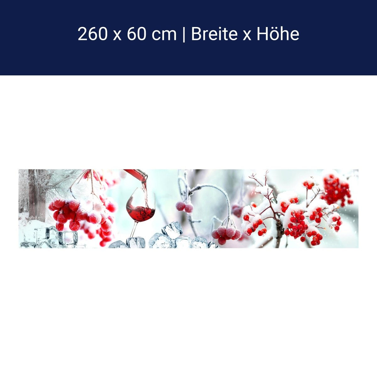 Küchenrückwand Johannisbeere Wein Eis Schnee Frost Rot M1101 Küchenrückwand Johannisbeere Wein Eis Schnee Frost Rot M1101