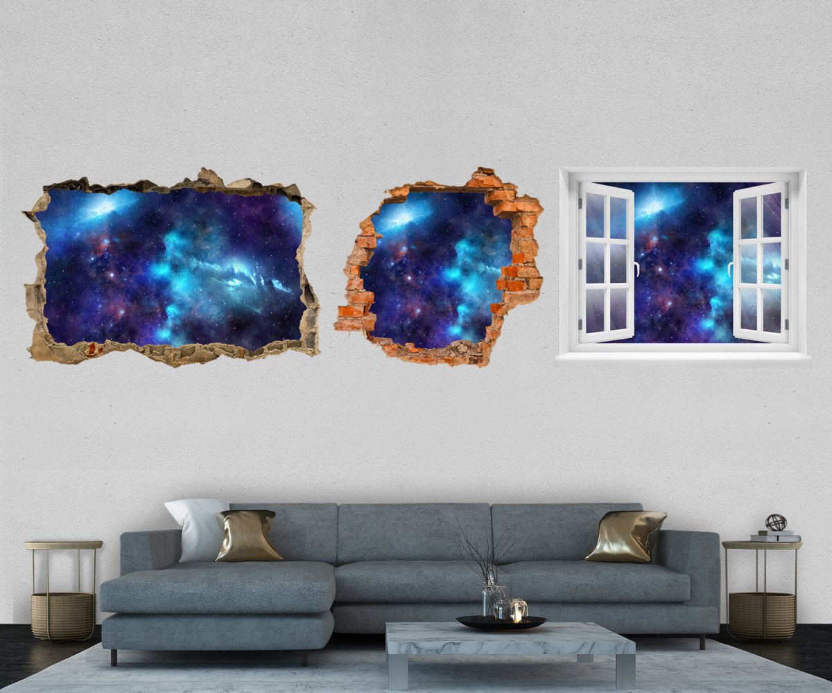 3D-Wandtattoo Sterne & Sonnensysteme im All, Sonne entdecken - Wandsticker M1106 - Bild 1