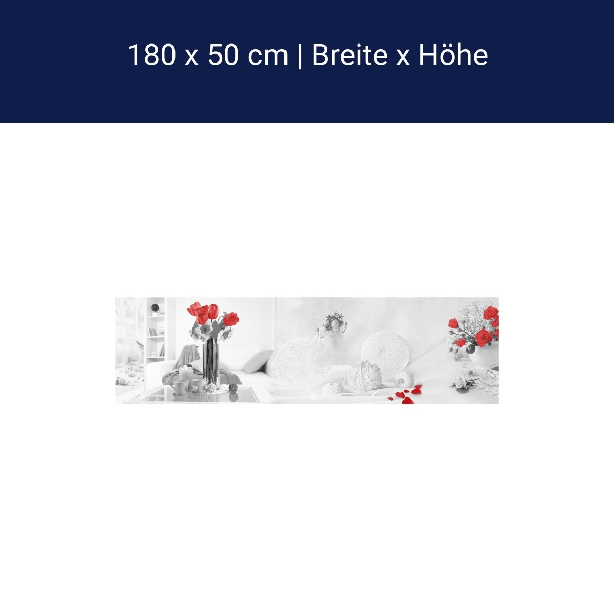 Küchenrückwand Weiß Rot Engel Wolle Rosen Porzellan M1114 Küchenrückwand Weiß Rot Engel Wolle Rosen Porzellan M1114