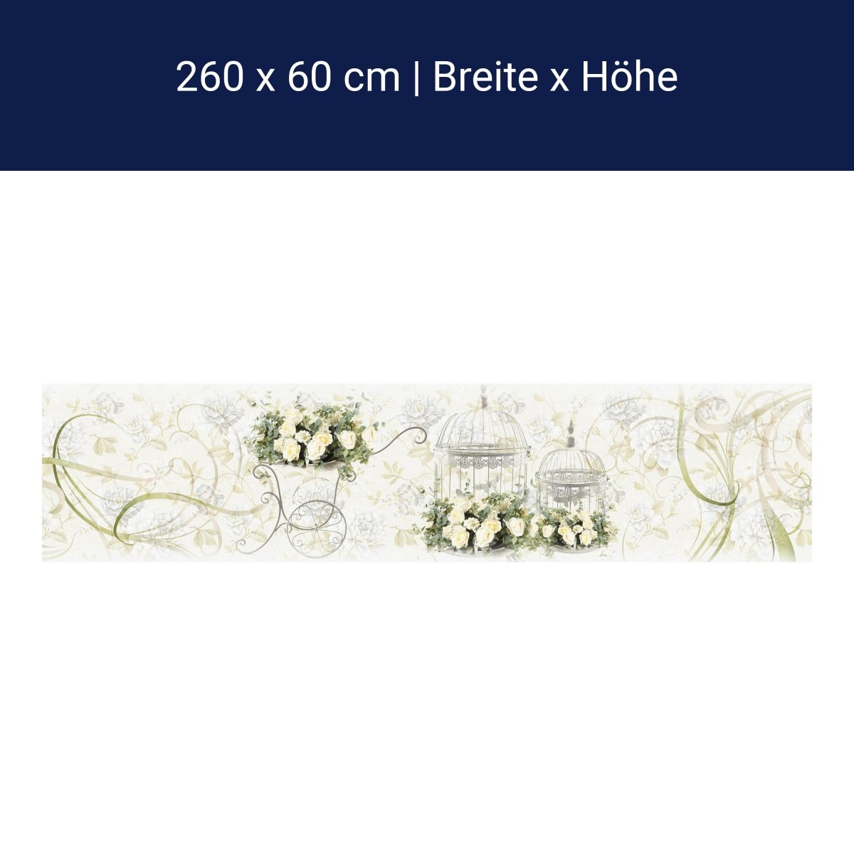 Küchenrückwand Ornamente Blumen Käfig Metall Ranken M1136 Küchenrückwand Ornamente Blumen Käfig Metall Ranken M1136