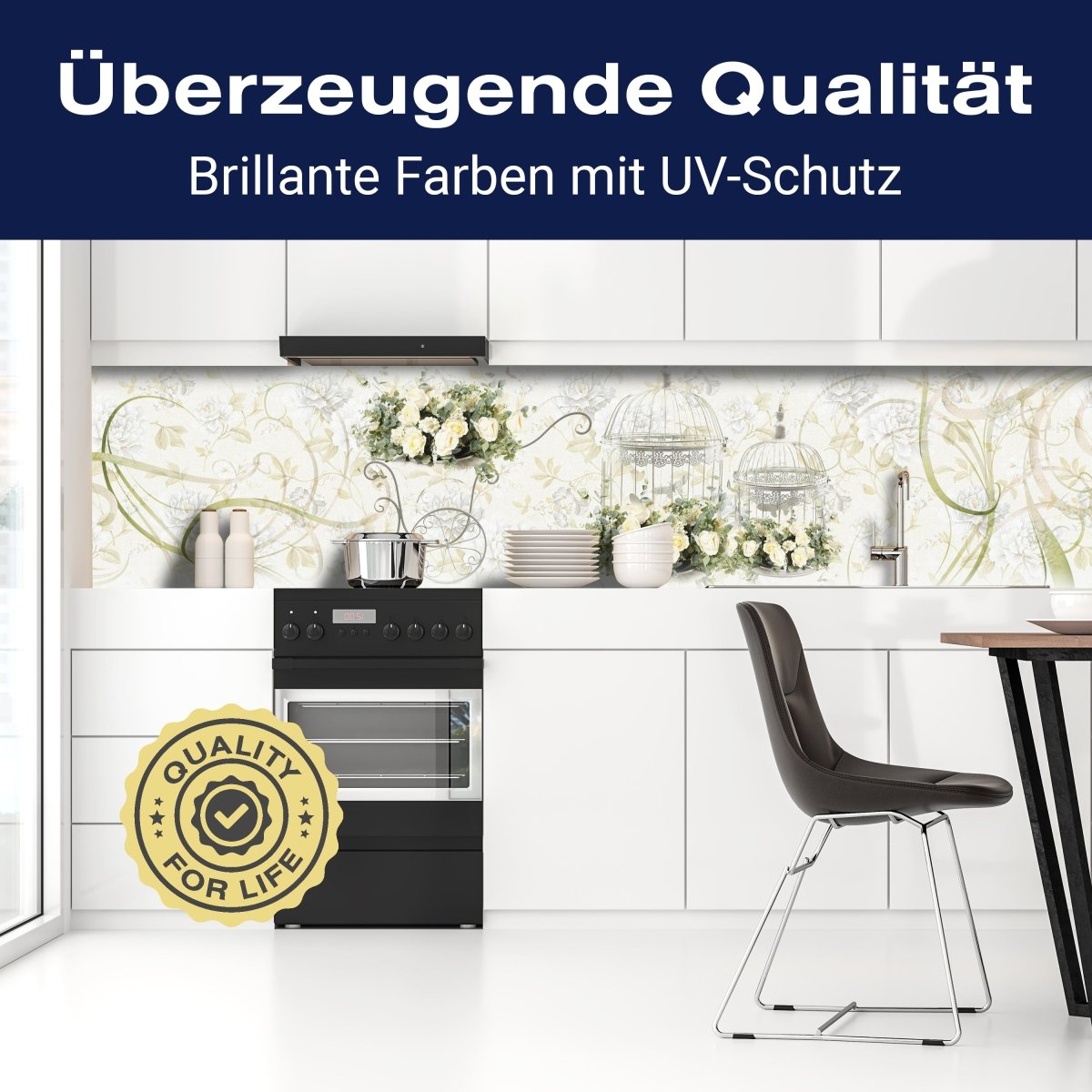 Küchenrückwand Ornamente Blumen Käfig Metall Ranken M1136 entdecken - Bild 2 Küchenrückwand Ornamente Blumen Käfig Metall Ranken M1136 entdecken - Bild 2