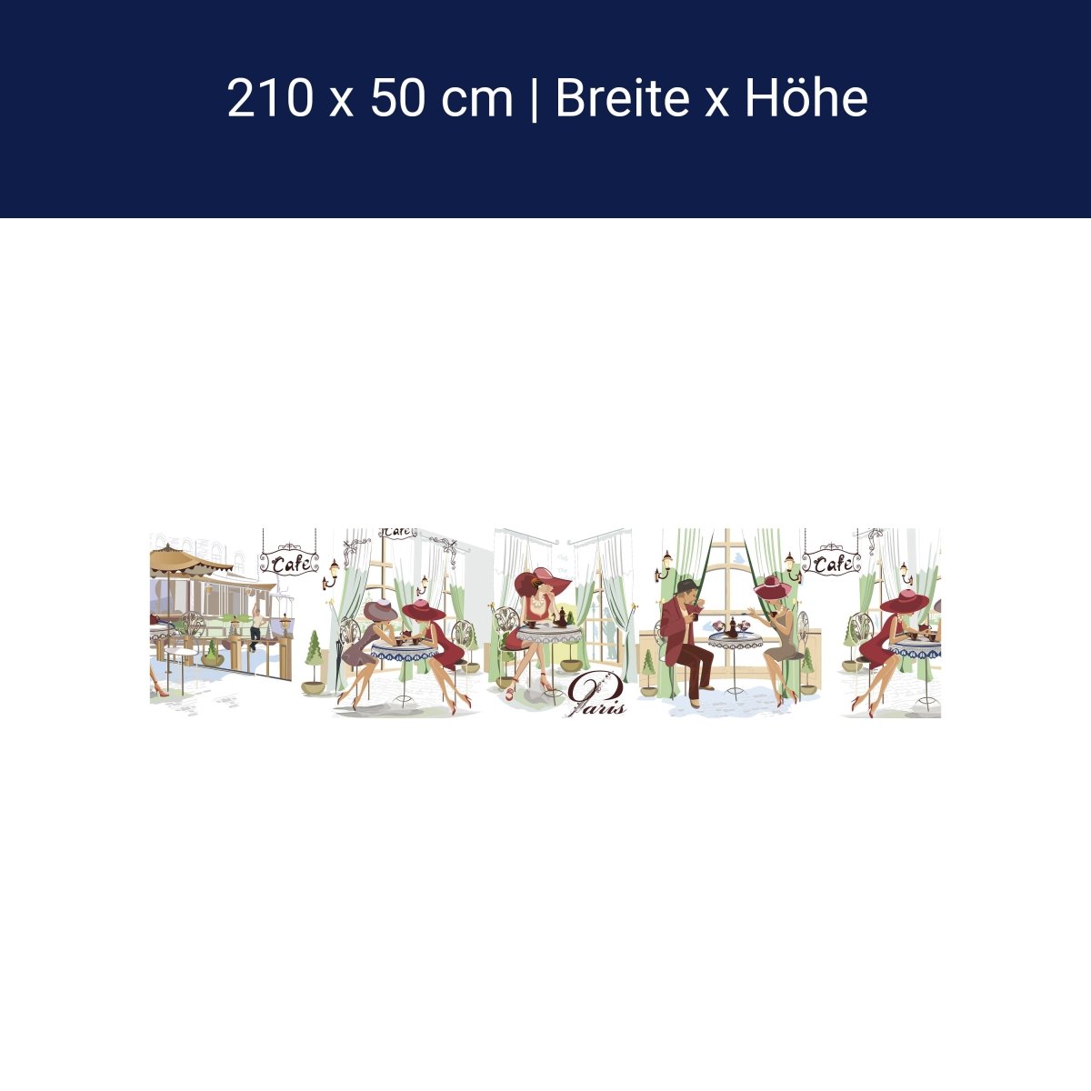 Küchenrückwand Paris Cafe Kaffee Comic Hut Popart M1139 Küchenrückwand Paris Cafe Kaffee Comic Hut Popart M1139