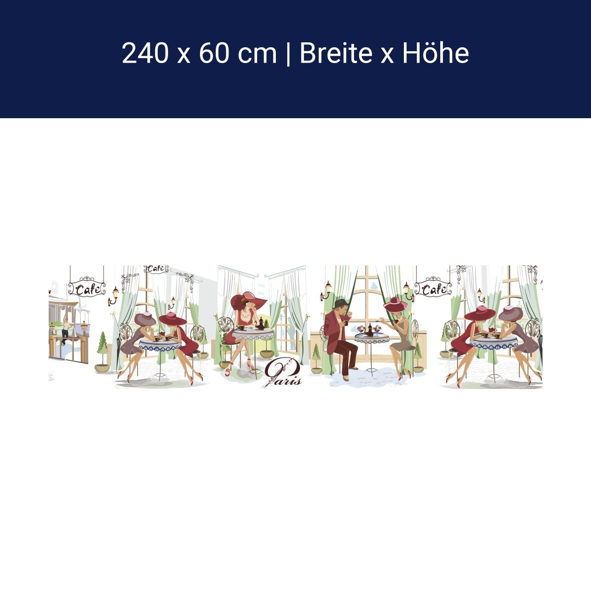 Küchenrückwand Paris Cafe Kaffee Comic Hut Popart M1139 Küchenrückwand Paris Cafe Kaffee Comic Hut Popart M1139