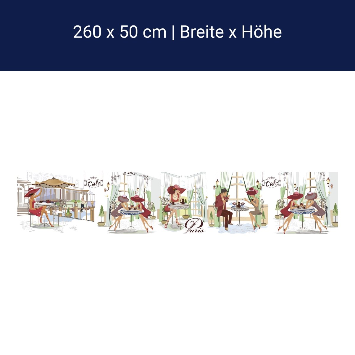 Küchenrückwand Paris Cafe Kaffee Comic Hut Popart M1139 Küchenrückwand Paris Cafe Kaffee Comic Hut Popart M1139