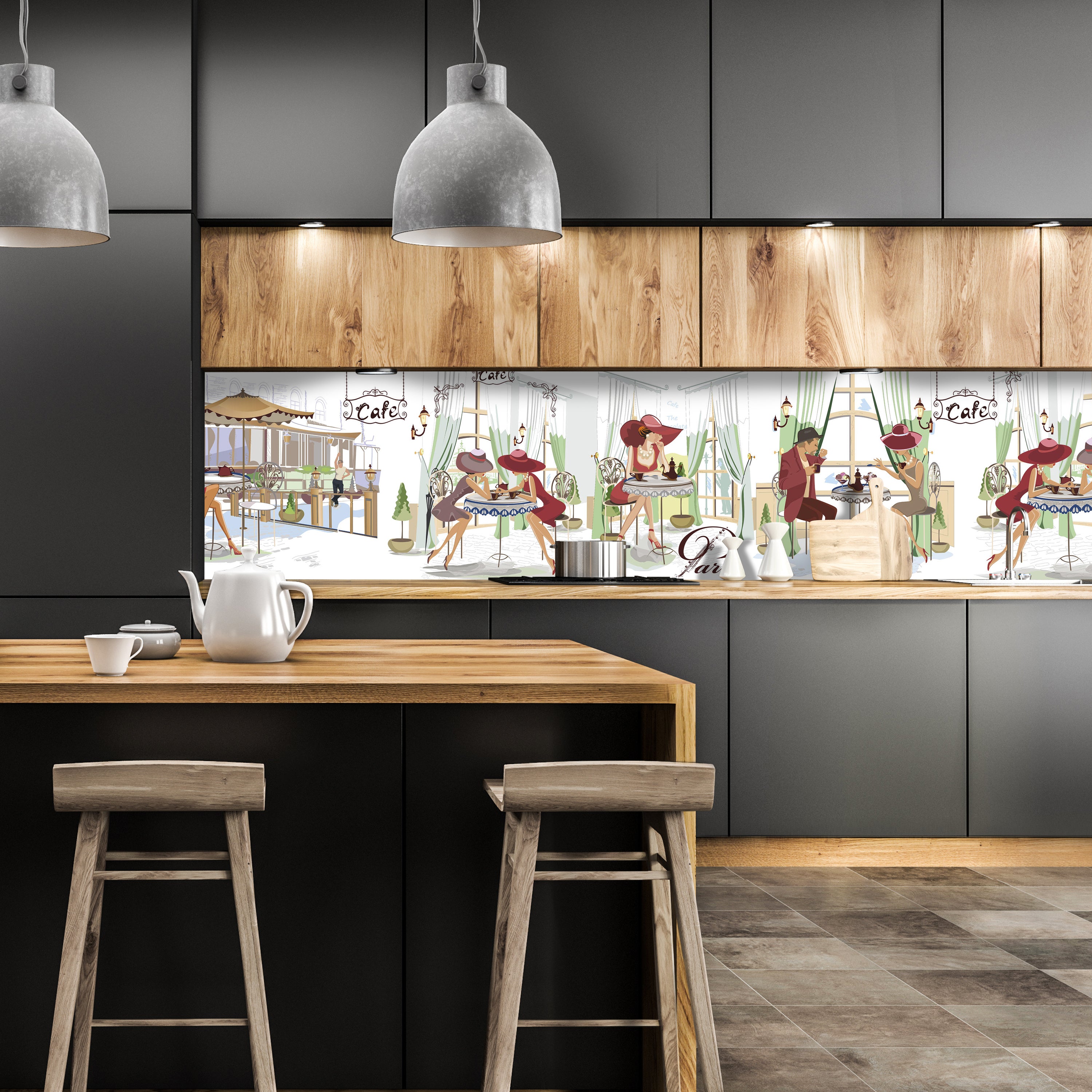Küchenrückwand Paris Cafe Kaffee Comic Hut Popart M1139 entdecken - Bild 1 Küchenrückwand Paris Cafe Kaffee Comic Hut Popart M1139 entdecken - Bild 1