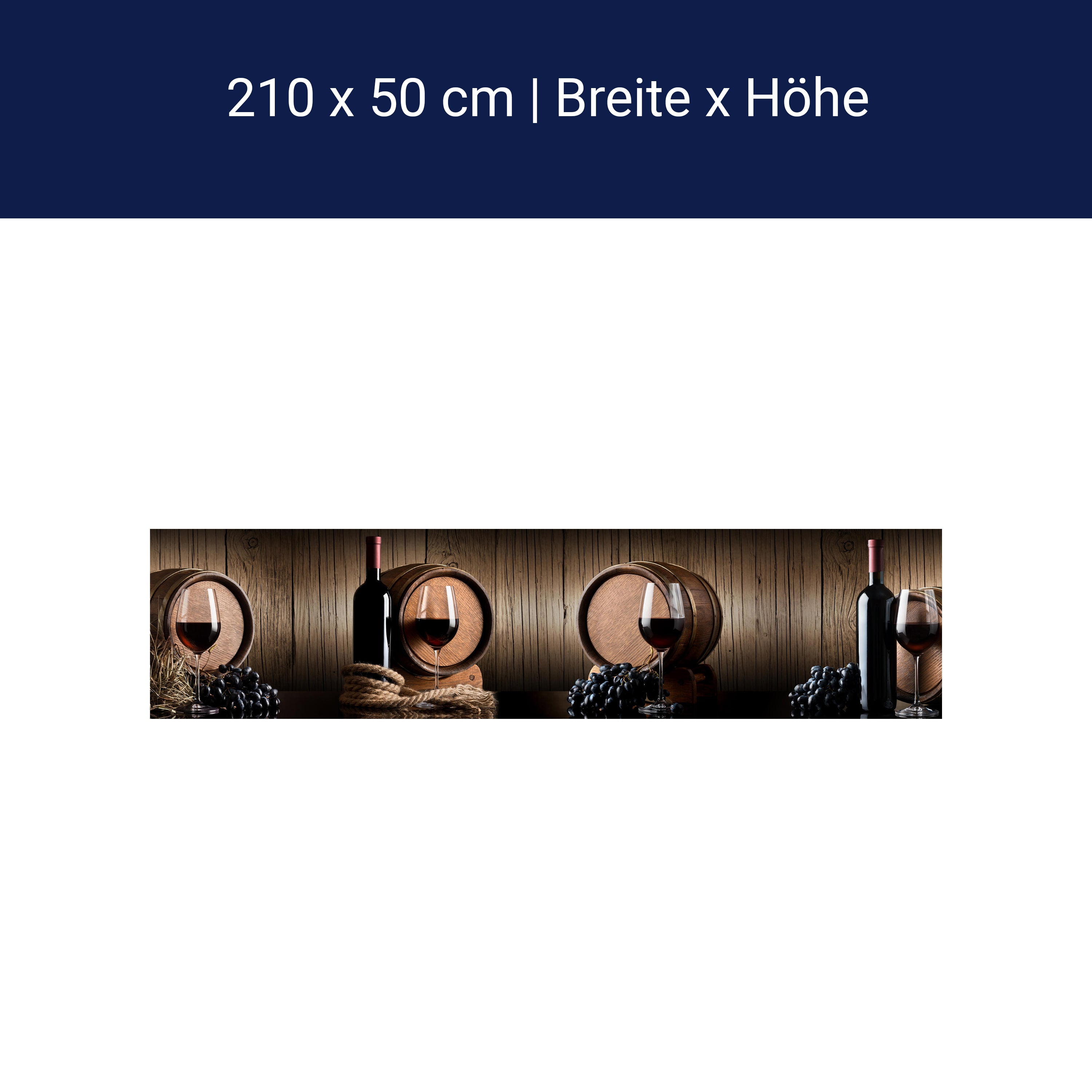 Küchenrückwand Wein Fass Dunkel Weintrauben Seil Holz M1160 Küchenrückwand Wein Fass Dunkel Weintrauben Seil Holz M1160