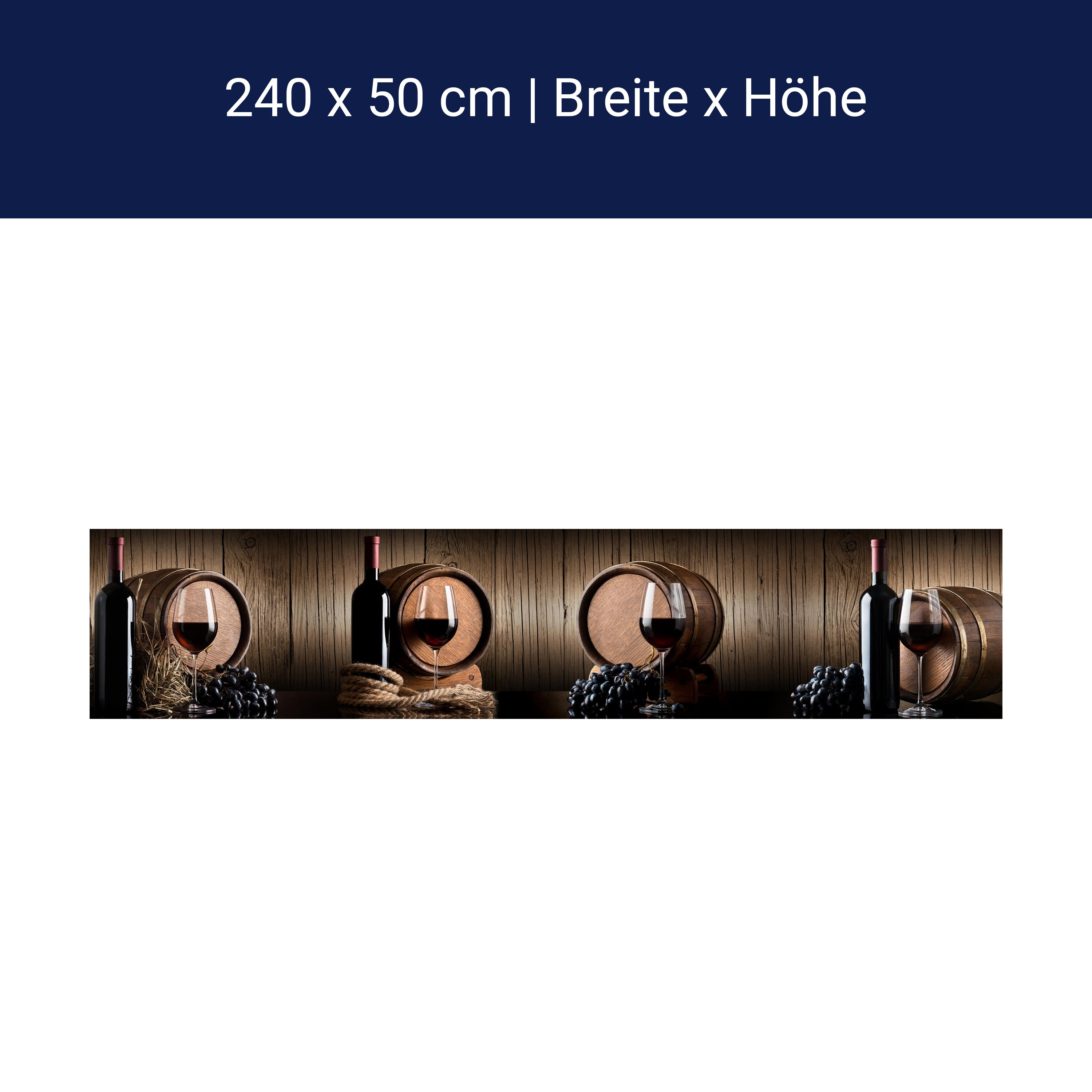 Küchenrückwand Wein Fass Dunkel Weintrauben Seil Holz M1160 Küchenrückwand Wein Fass Dunkel Weintrauben Seil Holz M1160