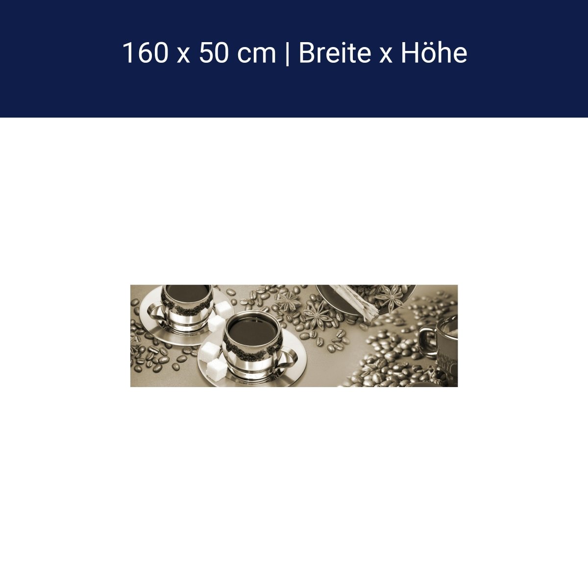 Küchenrückwand Kaffee Tee Kaffeebohnen Tasse Zucker M1162 Küchenrückwand Kaffee Tee Kaffeebohnen Tasse Zucker M1162