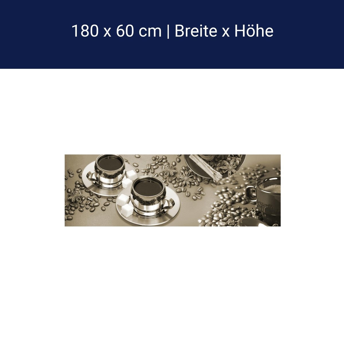Küchenrückwand Kaffee Tee Kaffeebohnen Tasse Zucker M1162 Küchenrückwand Kaffee Tee Kaffeebohnen Tasse Zucker M1162