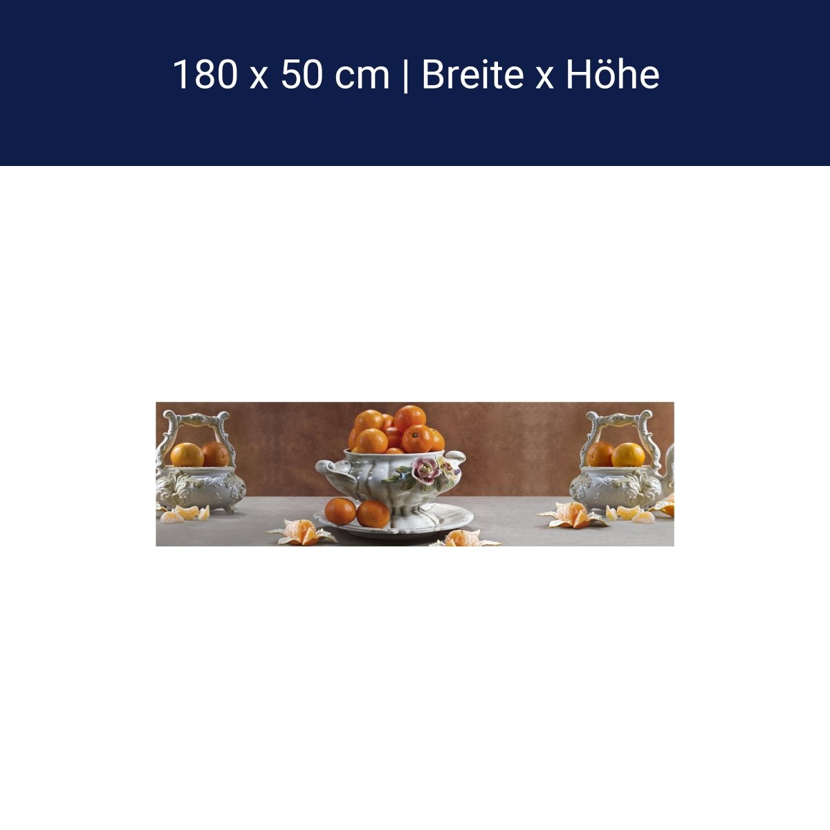 Küchenrückwand Mandarine Porzellan Schale Obst Rosen M1163 Küchenrückwand Mandarine Porzellan Schale Obst Rosen M1163