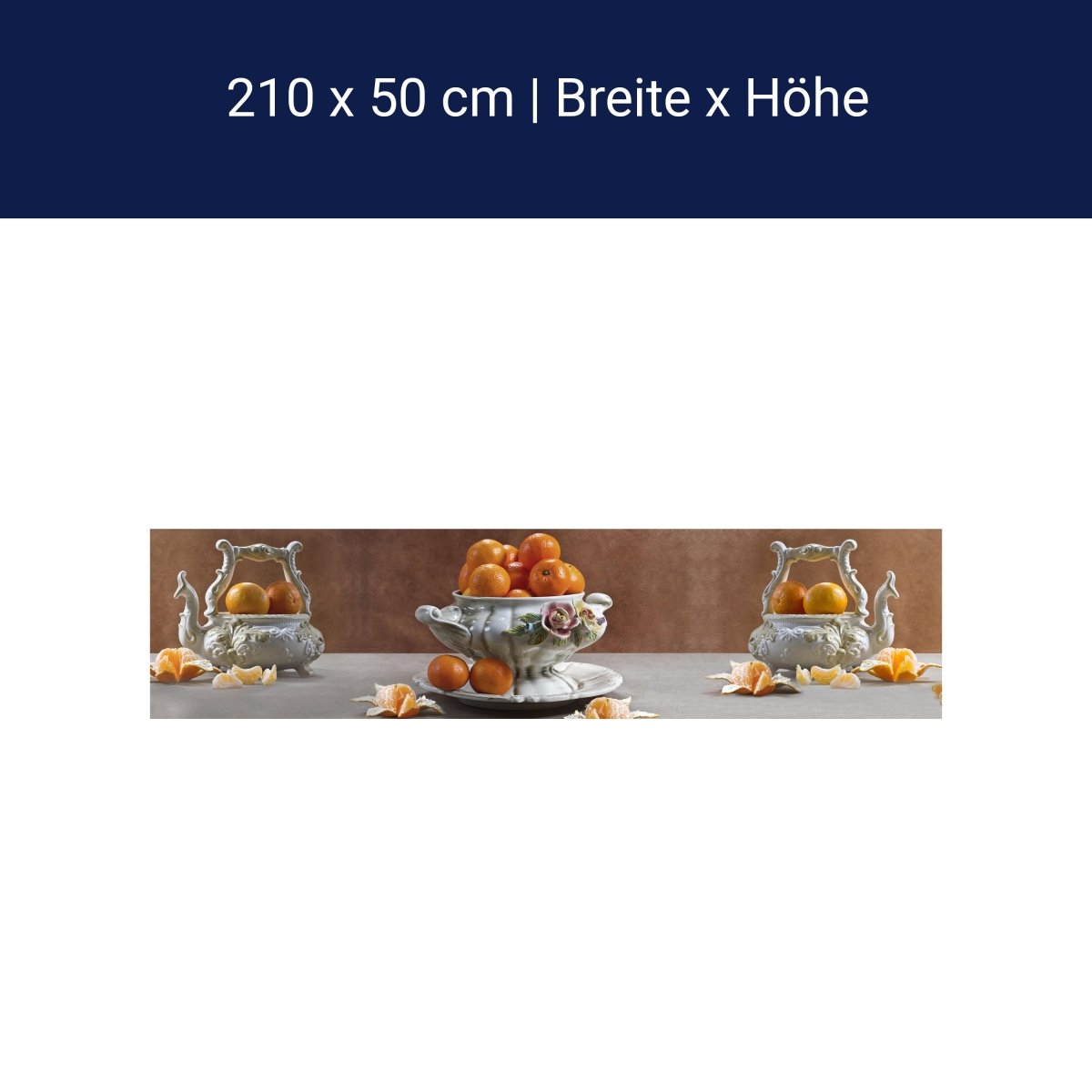 Küchenrückwand Mandarine Porzellan Schale Obst Rosen M1163 Küchenrückwand Mandarine Porzellan Schale Obst Rosen M1163