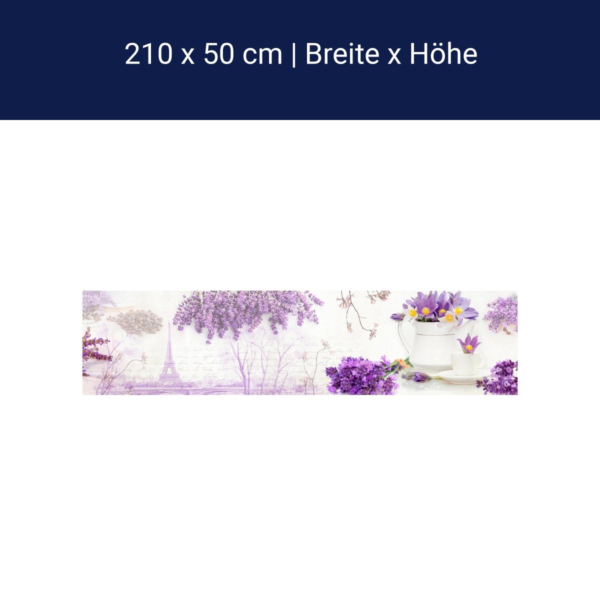 Küchenrückwand Flieder Lila Tassen Kaffee Kaffeebohnen M1172 Küchenrückwand Flieder Lila Tassen Kaffee Kaffeebohnen M1172