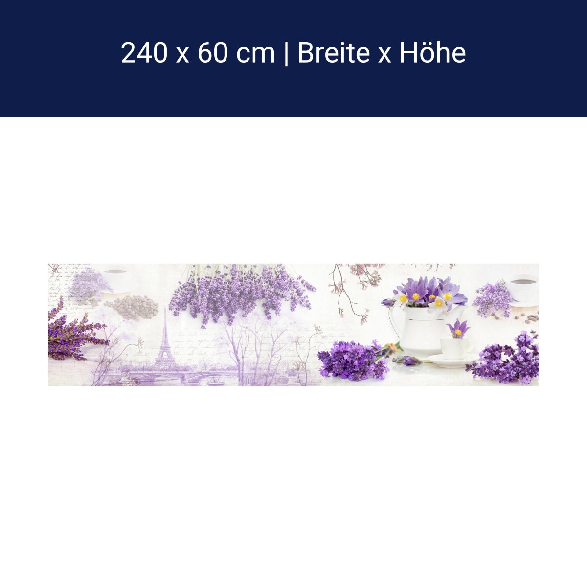 Küchenrückwand Flieder Lila Tassen Kaffee Kaffeebohnen M1172 Küchenrückwand Flieder Lila Tassen Kaffee Kaffeebohnen M1172