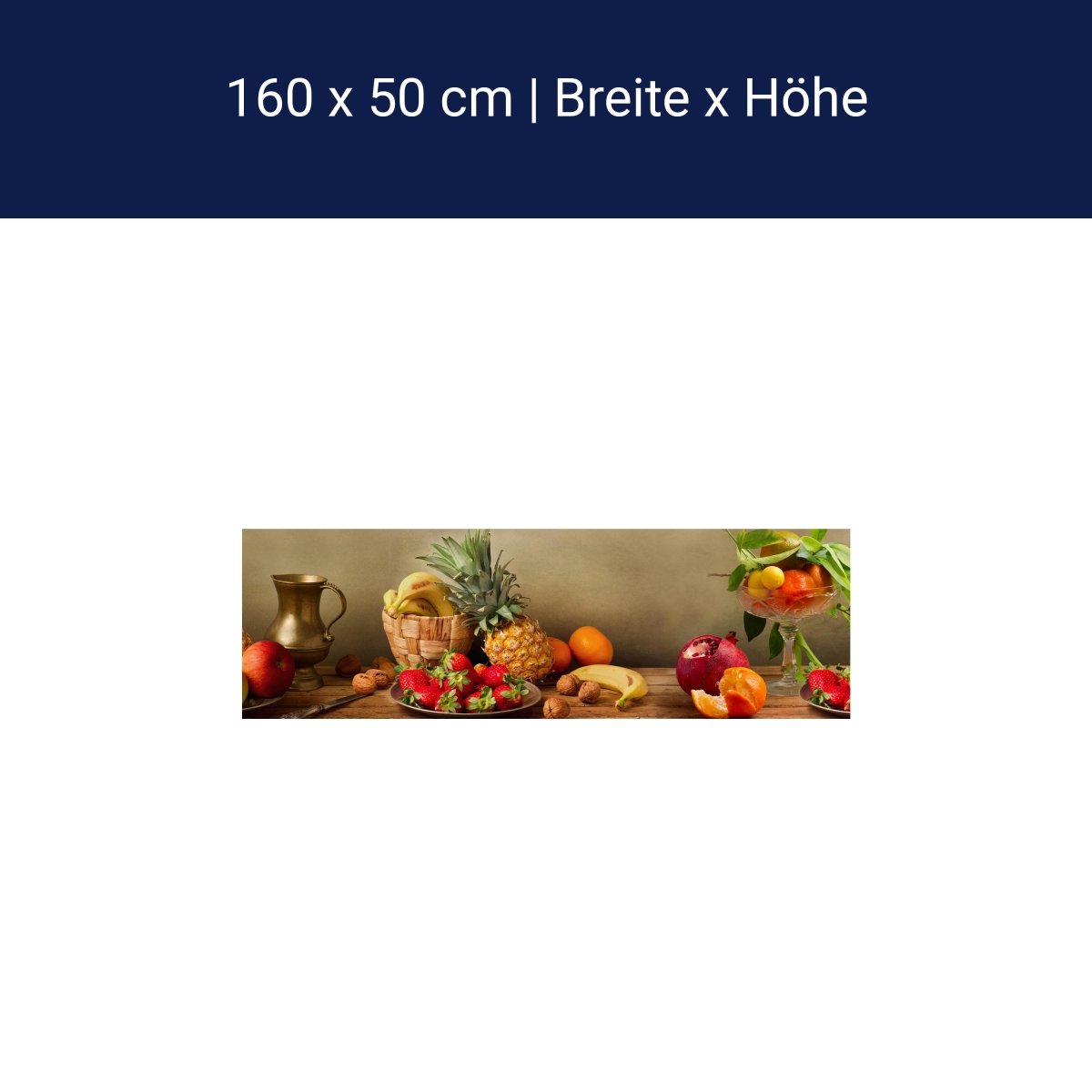 Küchenrückwand Obst Nüsse Erdbeeren Ananas Granatapfel M1180 Küchenrückwand Obst Nüsse Erdbeeren Ananas Granatapfel M1180