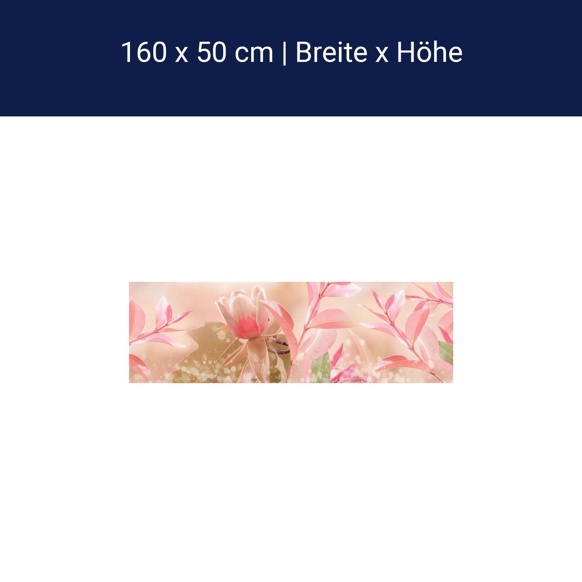 Küchenrückwand Natur Blumen Blätter Rosa Grün Blasen M1187 Küchenrückwand Natur Blumen Blätter Rosa Grün Blasen M1187