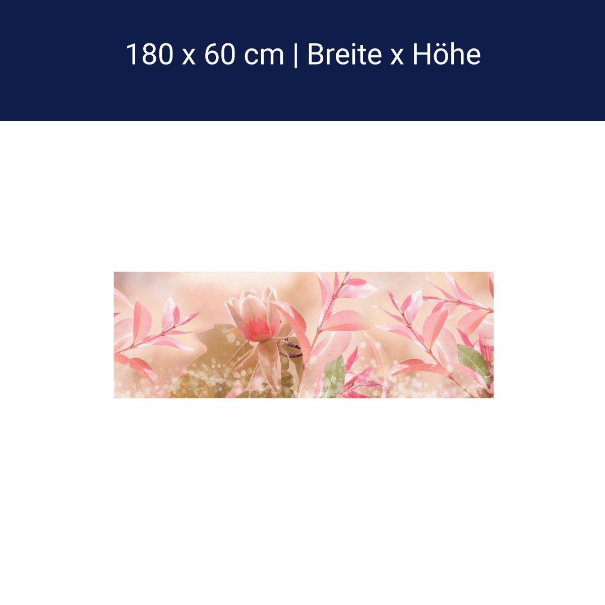 Küchenrückwand Natur Blumen Blätter Rosa Grün Blasen M1187 Küchenrückwand Natur Blumen Blätter Rosa Grün Blasen M1187
