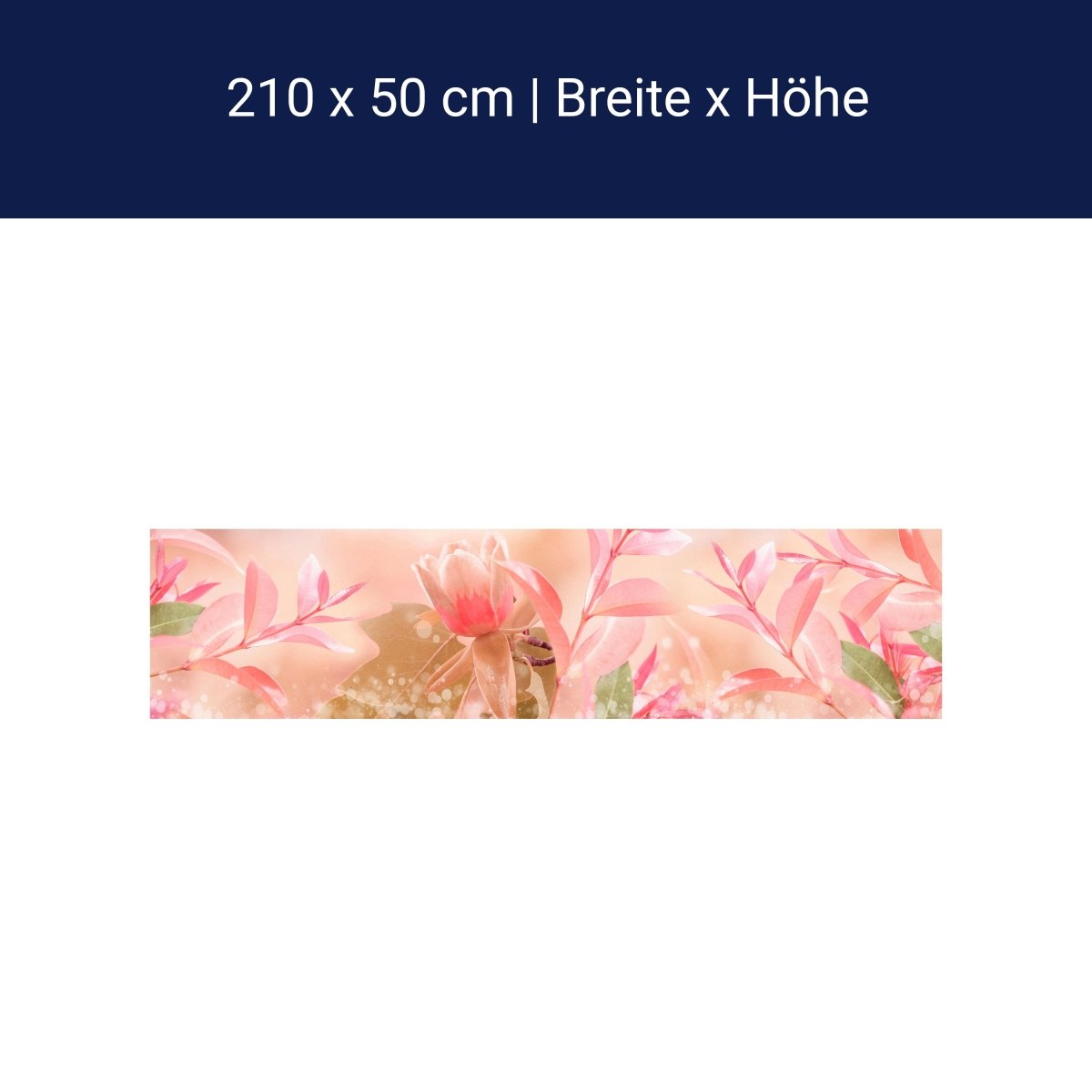 Küchenrückwand Natur Blumen Blätter Rosa Grün Blasen M1187 Küchenrückwand Natur Blumen Blätter Rosa Grün Blasen M1187