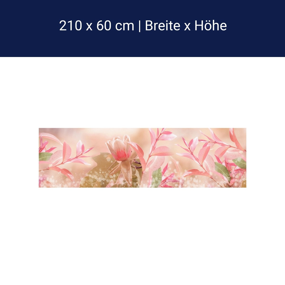 Küchenrückwand Natur Blumen Blätter Rosa Grün Blasen M1187 Küchenrückwand Natur Blumen Blätter Rosa Grün Blasen M1187