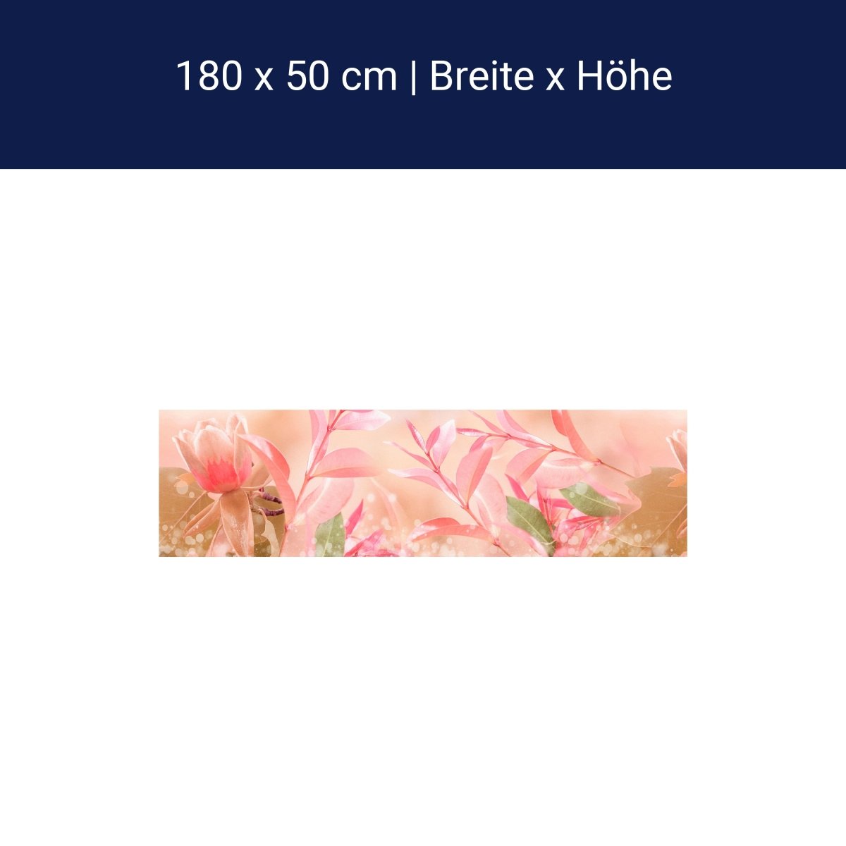 Küchenrückwand Natur Blumen Blätter Rosa Grün Blüten M1188 Küchenrückwand Natur Blumen Blätter Rosa Grün Blüten M1188
