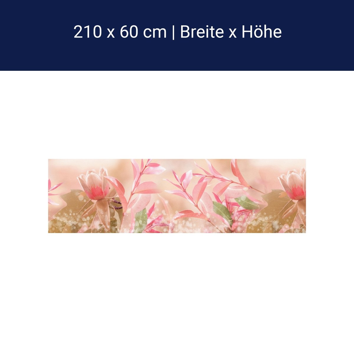 Küchenrückwand Natur Blumen Blätter Rosa Grün Blüten M1188 Küchenrückwand Natur Blumen Blätter Rosa Grün Blüten M1188