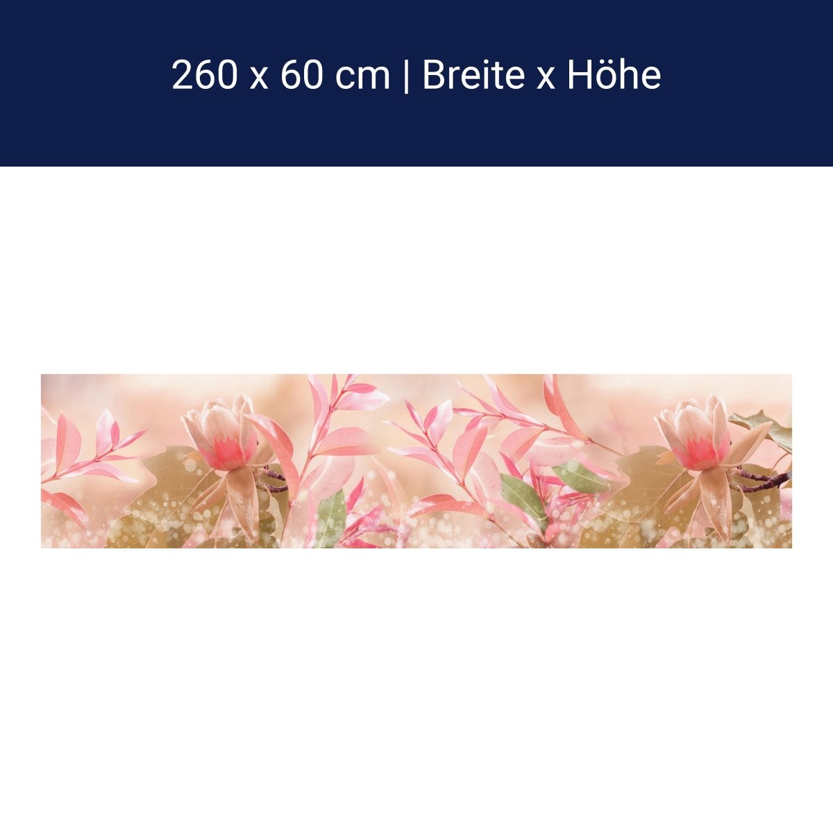 Küchenrückwand Natur Blumen Blätter Rosa Grün Blüten M1188 Küchenrückwand Natur Blumen Blätter Rosa Grün Blüten M1188