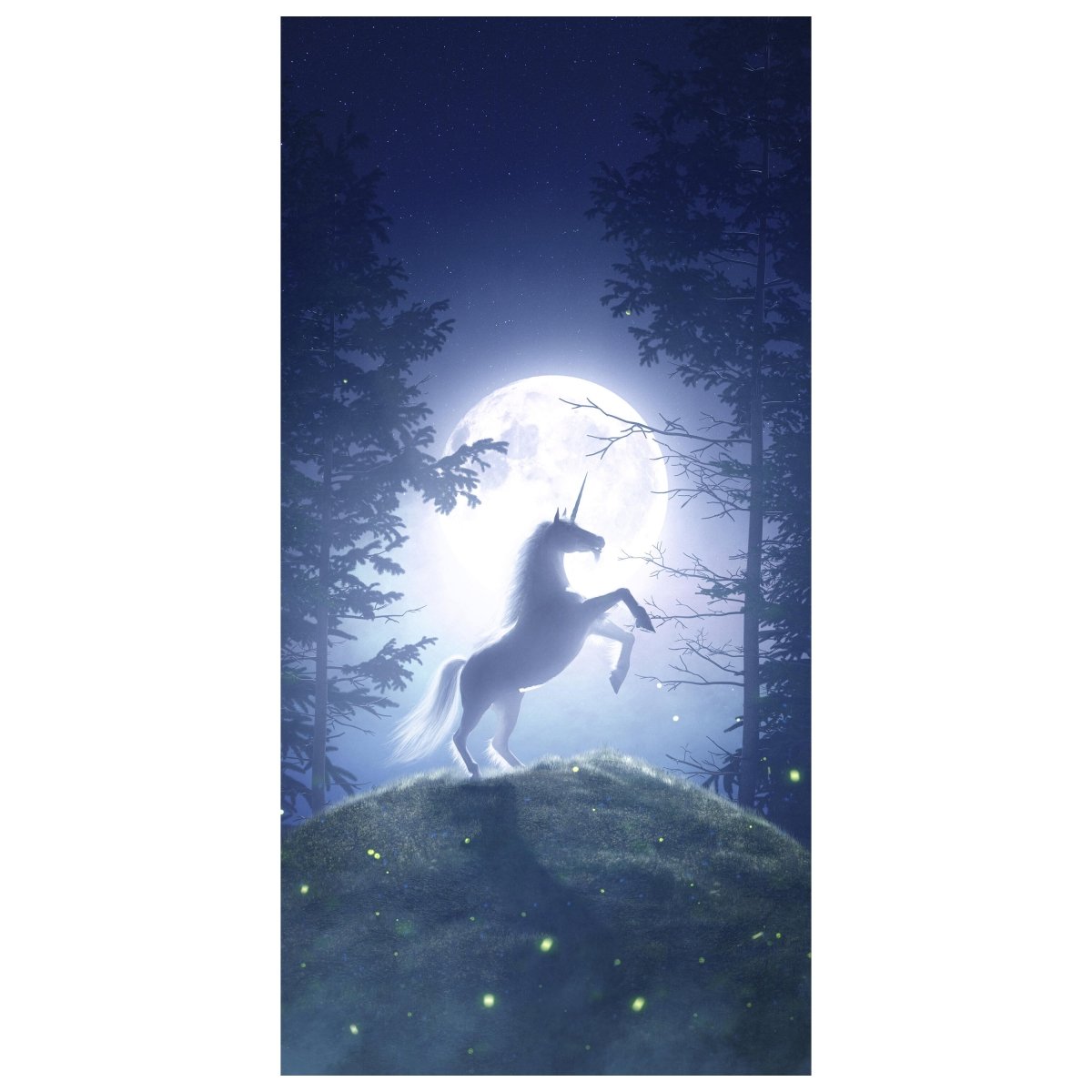 Türtapete Einhorn im Mondschein, Wald, Nacht M1188 - Bild 2