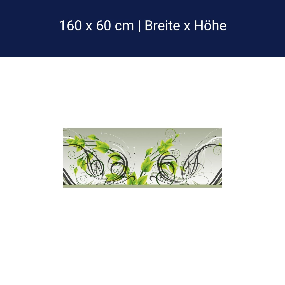 Küchenrückwand Tribal Blätter Grün Verlauf Ranken M1195 Küchenrückwand Tribal Blätter Grün Verlauf Ranken M1195