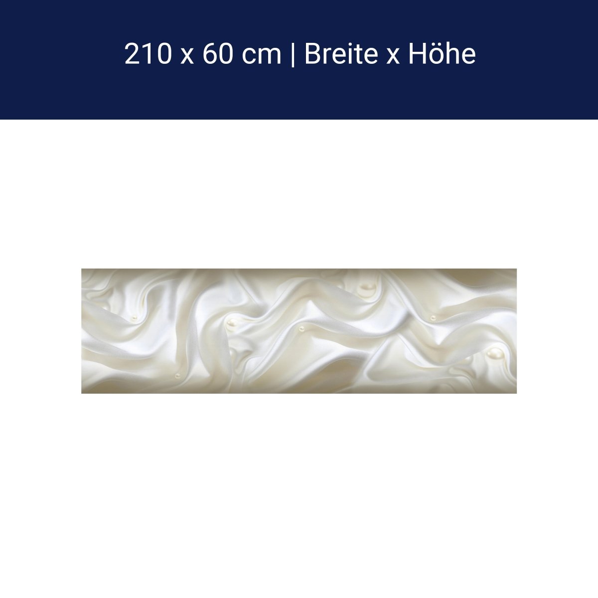 Küchenrückwand Stoff Seide Perlen Creme Falten weiß M1197 Küchenrückwand Stoff Seide Perlen Creme Falten weiß M1197
