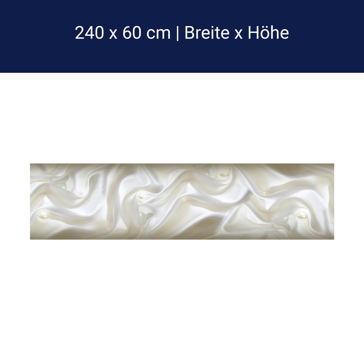 Küchenrückwand Stoff Seide Perlen Creme Falten weiß M1197 Küchenrückwand Stoff Seide Perlen Creme Falten weiß M1197