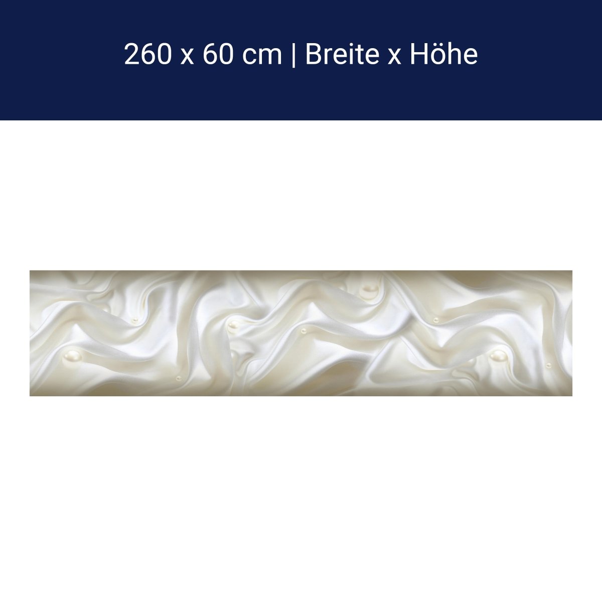 Küchenrückwand Stoff Seide Perlen Creme Falten weiß M1197 Küchenrückwand Stoff Seide Perlen Creme Falten weiß M1197