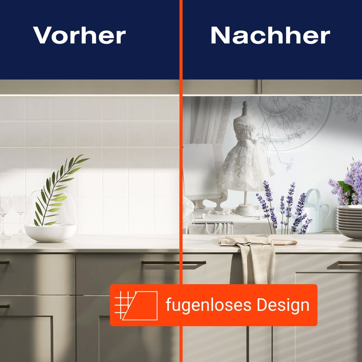 Küchenrückwand Flieder Lila Korb Bücher Stuck Weiß M1210 entdecken - Bild 9 Küchenrückwand Flieder Lila Korb Bücher Stuck Weiß M1210 entdecken - Bild 9