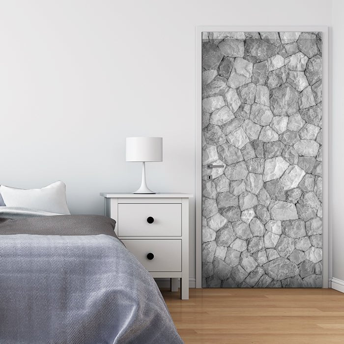 Türtapete graue Steinmauer, Naturstein, Steine M1215 - Bild 1