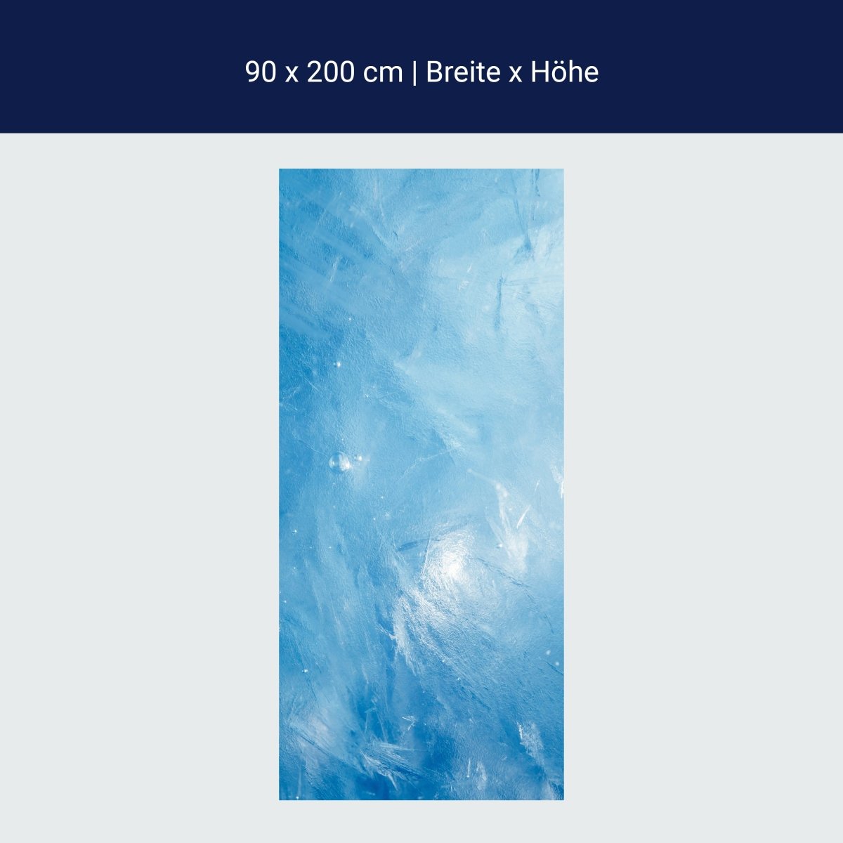 Türtapete Eis Nahaufnahme, Luftblase, Blau, Wasser M1223