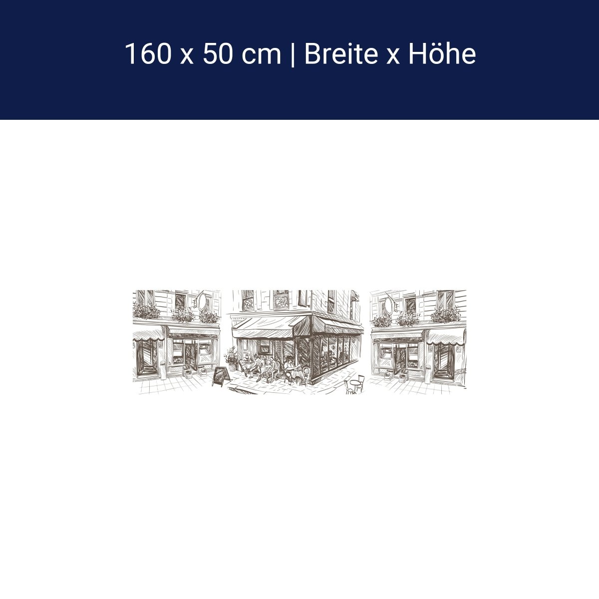 Küchenrückwand Stadtleben malen Kaffee Cafe Skizze M1238 Küchenrückwand Stadtleben malen Kaffee Cafe Skizze M1238