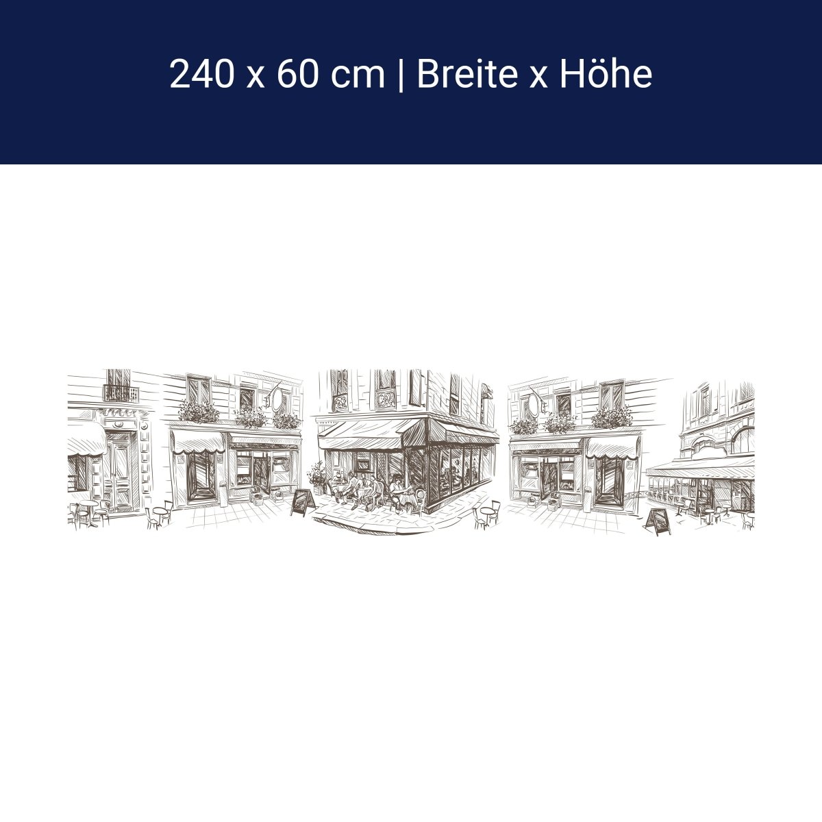 Küchenrückwand Stadtleben malen Kaffee Cafe Skizze M1238 Küchenrückwand Stadtleben malen Kaffee Cafe Skizze M1238