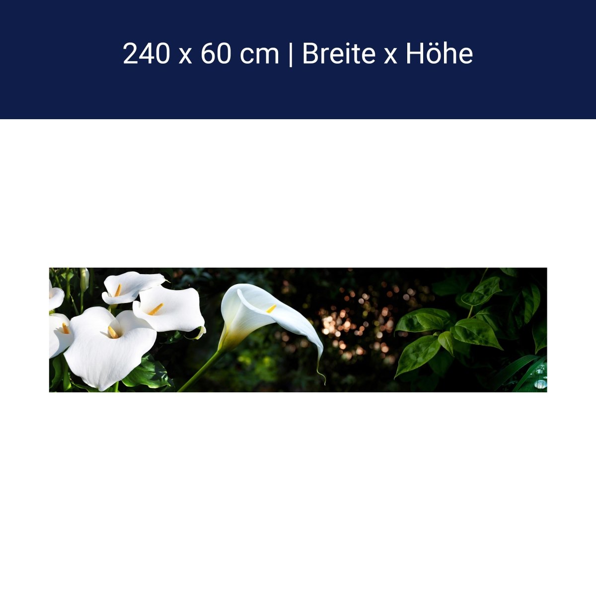 Küchenrückwand Calla Weiß grün Laub Wald Urwald Lotus M1239 Küchenrückwand Calla Weiß grün Laub Wald Urwald Lotus M1239